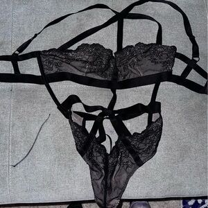 Victoria's Secret Black Lace Sexy Neckline Lingerie piece
